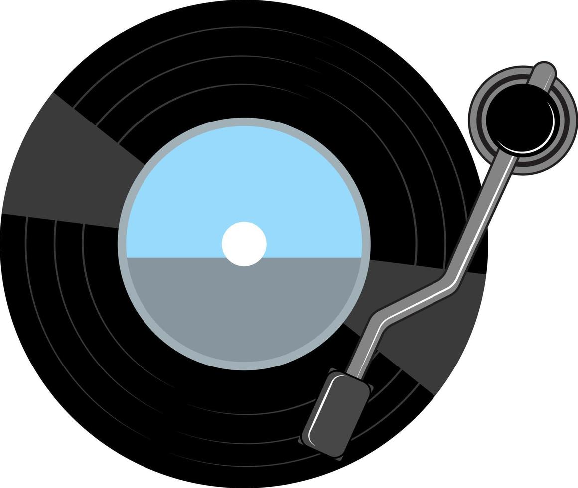 fonografo disco o vinile disco vettore