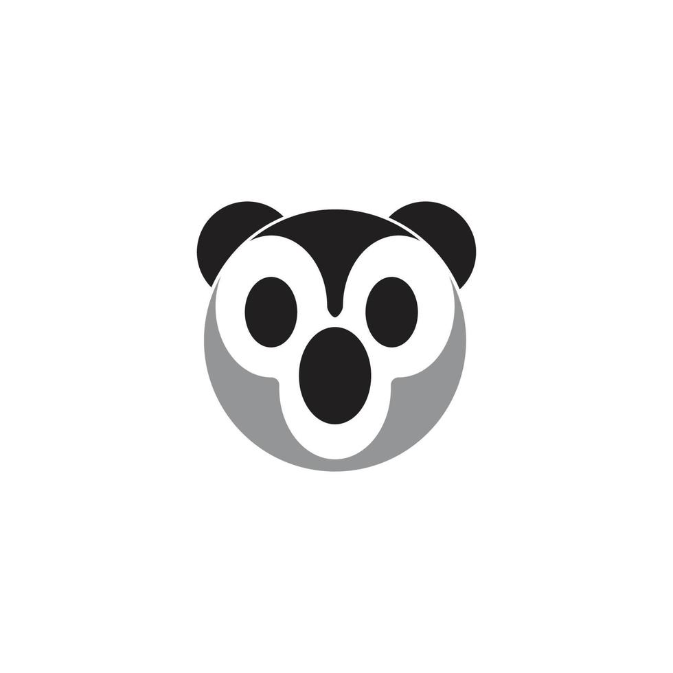 panda illustrazione logo vettore