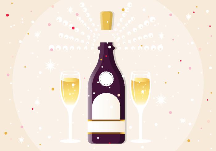 Anno nuovo Champagne Vector Illustration