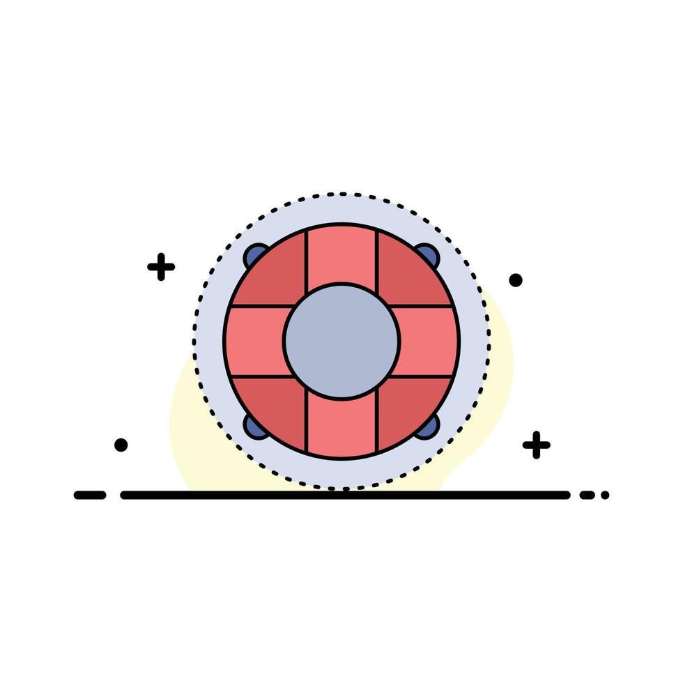 Aiuto vita salvagente salvavita salvagente piatto colore icona vettore