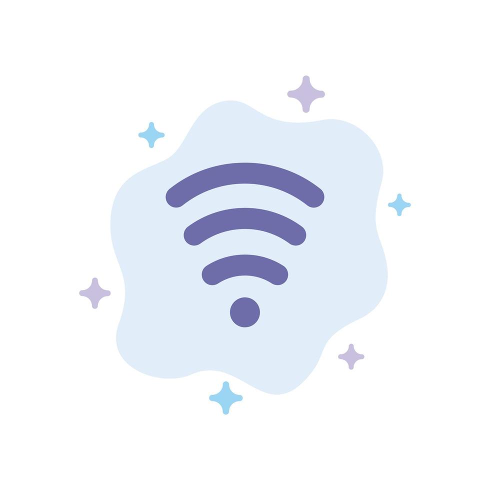 Wi-Fi Servizi segnale blu icona su astratto nube sfondo vettore