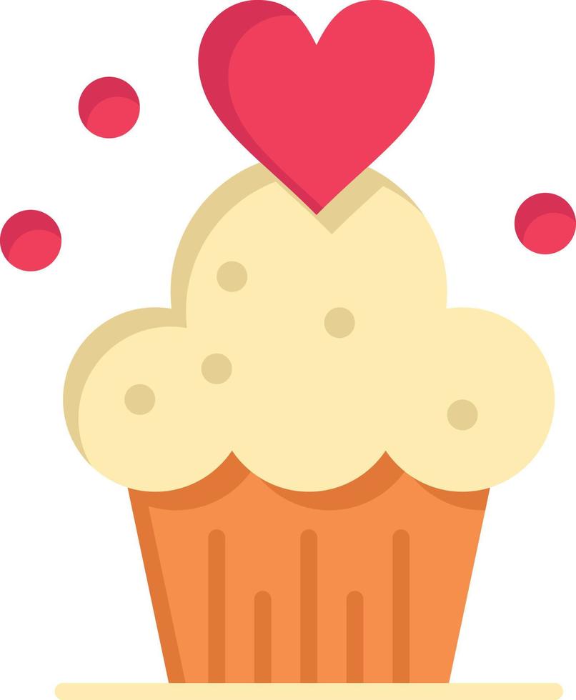 torta Cupcake muffin al forno dolci piatto colore icona vettore icona bandiera modello