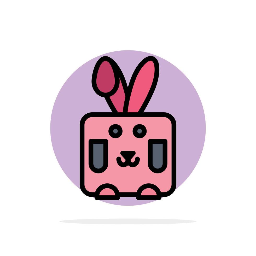 coniglietto Pasqua coniglio vacanza astratto cerchio sfondo piatto colore icona vettore