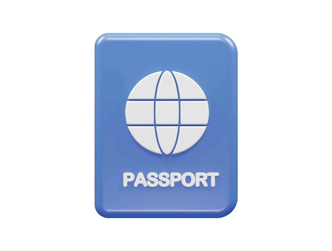 passaporto icona 3d vettore