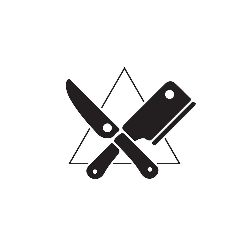 tagliere con cucina di casa logo simbolo icona illustrazione grafica vettoriale