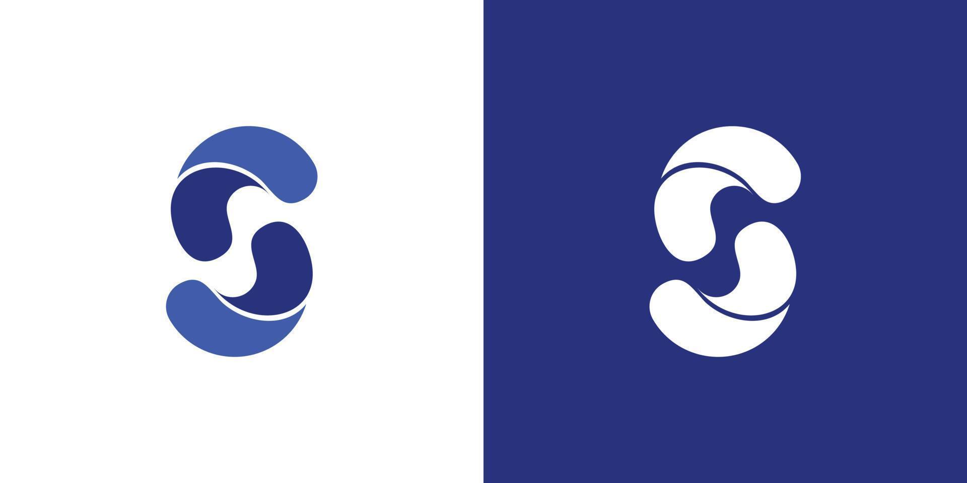 design del logo delle iniziali della lettera s moderno e colorato vettore