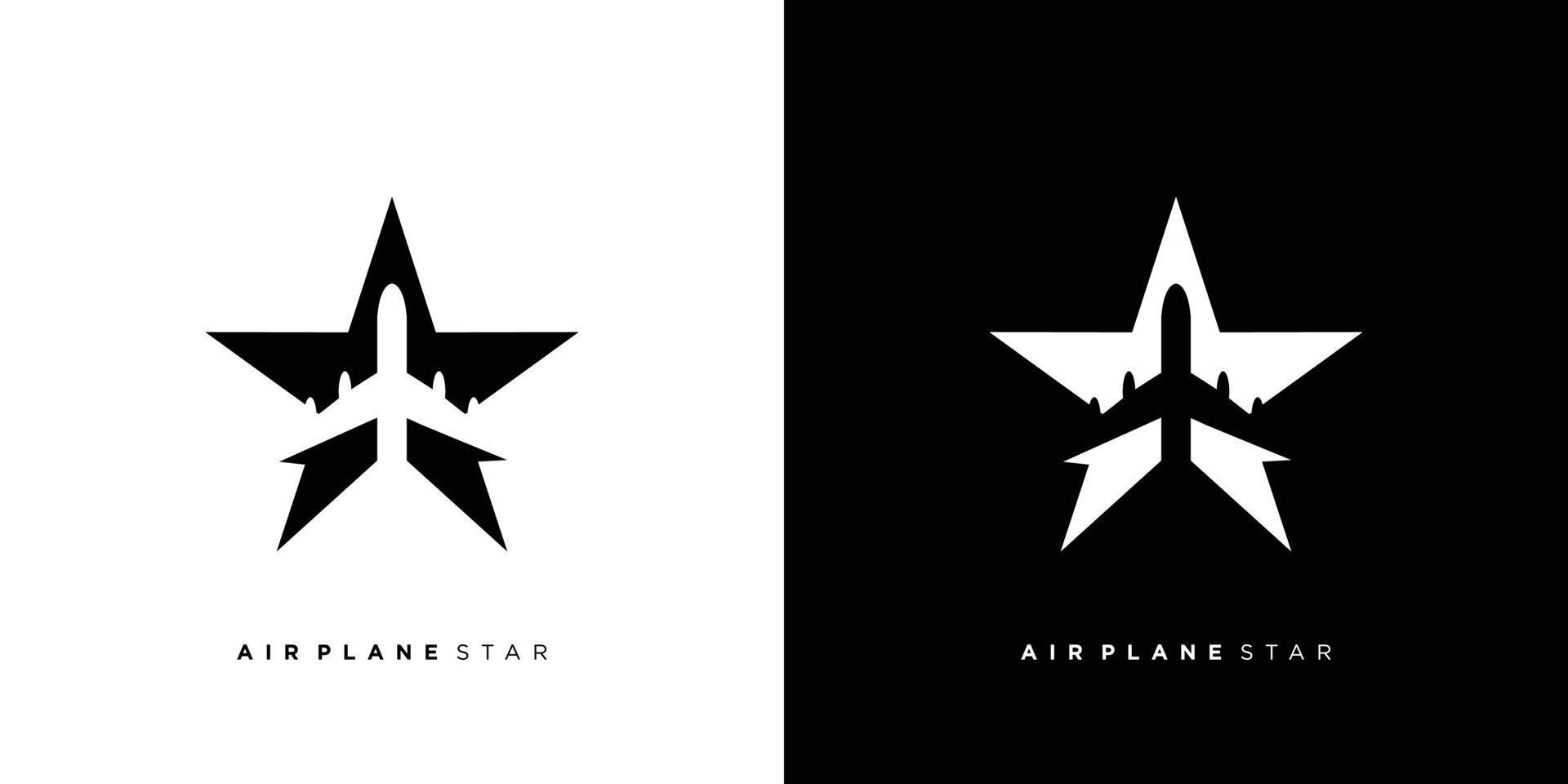 moderno e professionale aereo stella logo design vettore