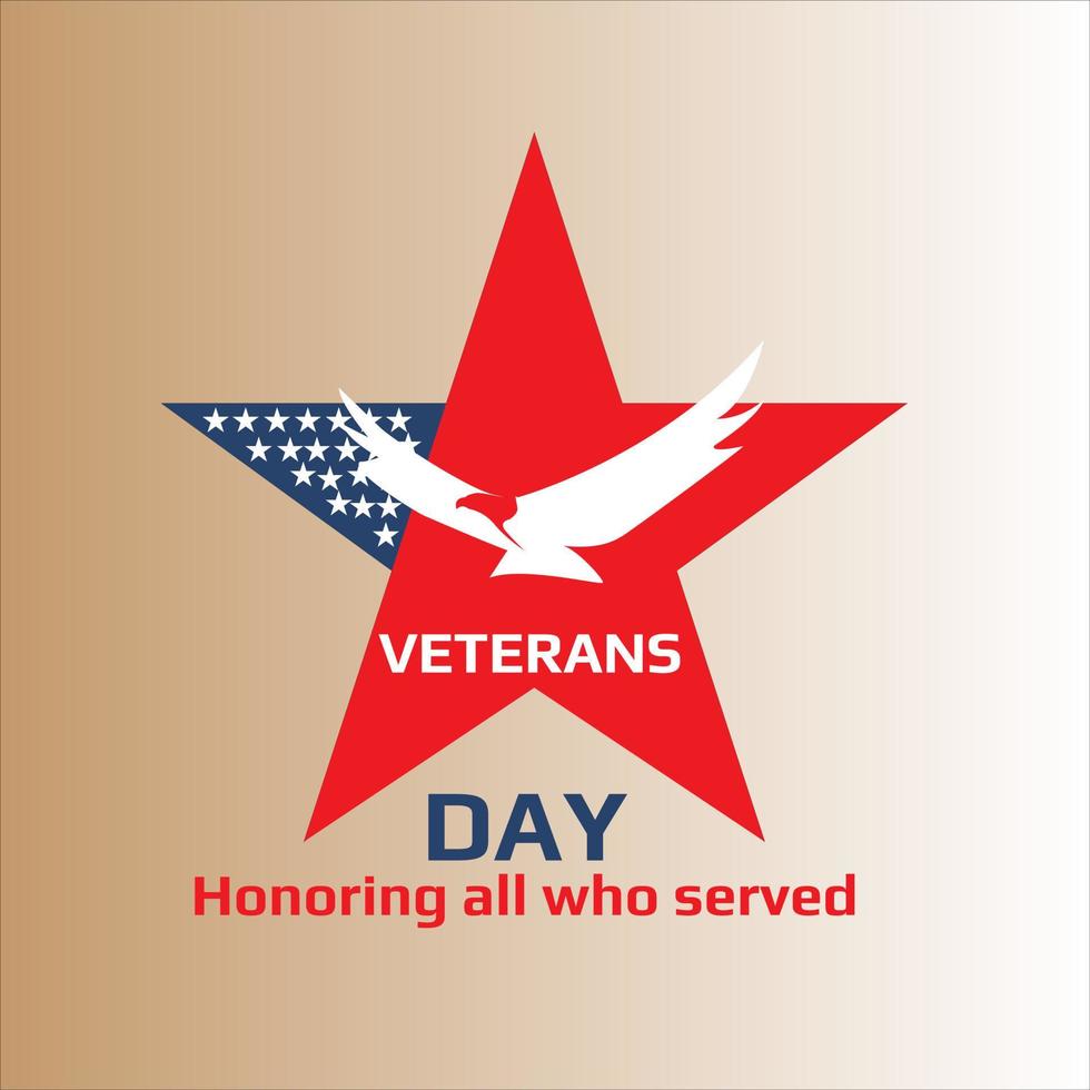 sfondo veterani giorno e eagle.veterans giorno. onorare tutti chi servito. vettore
