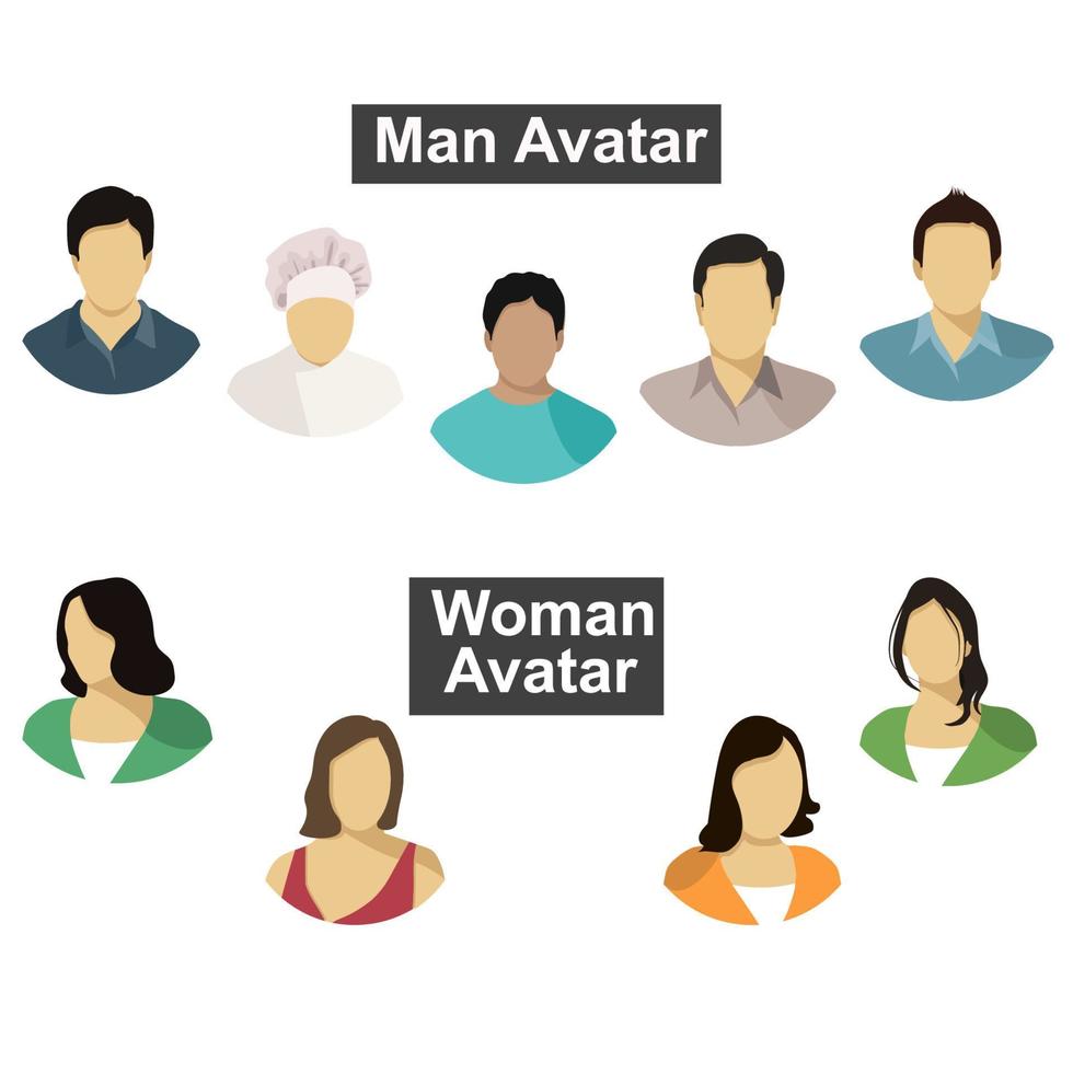 avatar personaggio persone vettore