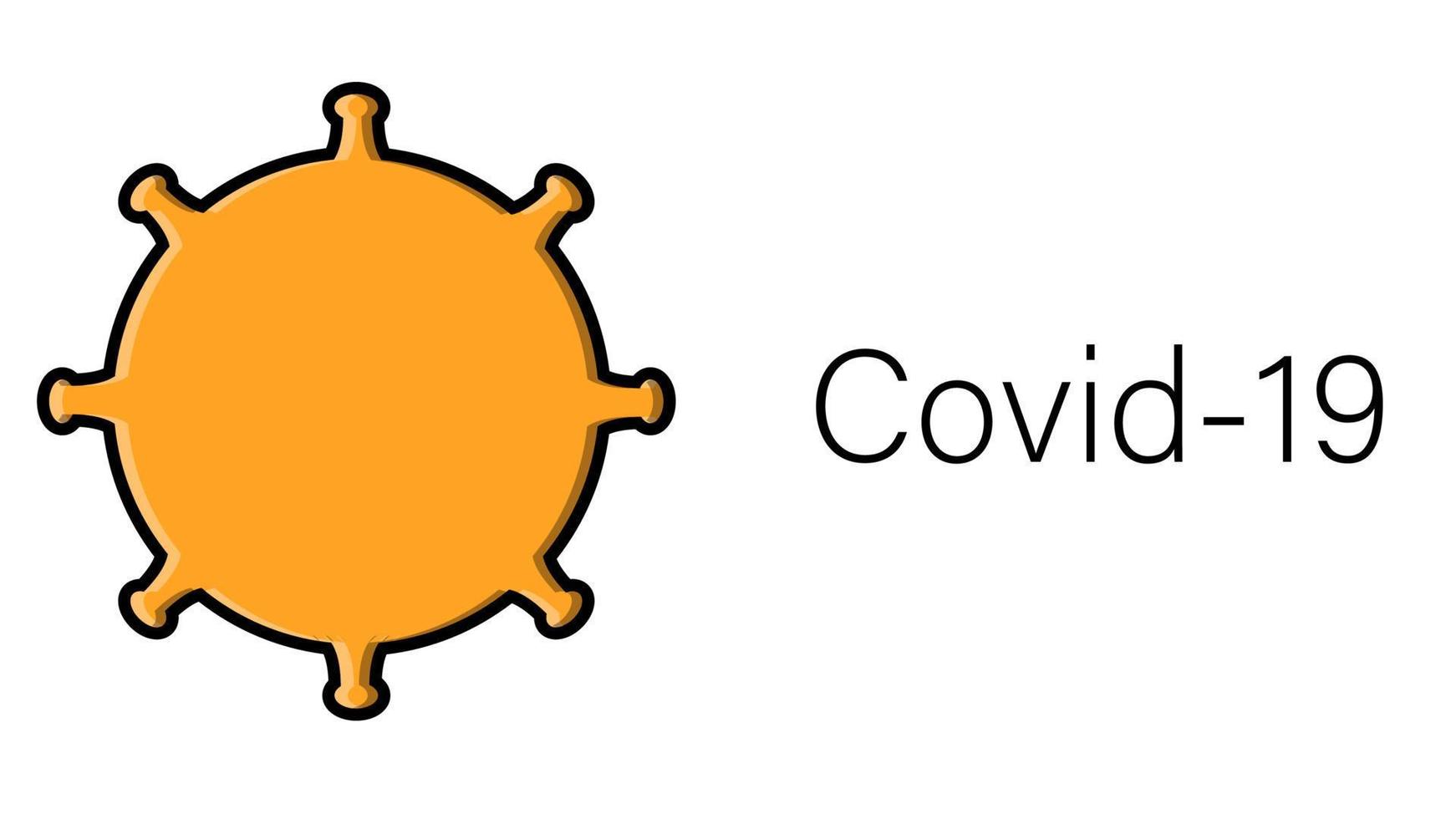 arancia pericoloso infettivo mortale respiratorio coronavirus pandemia epidemico, covid-19 microbo virus isolato su bianca sfondo vettore