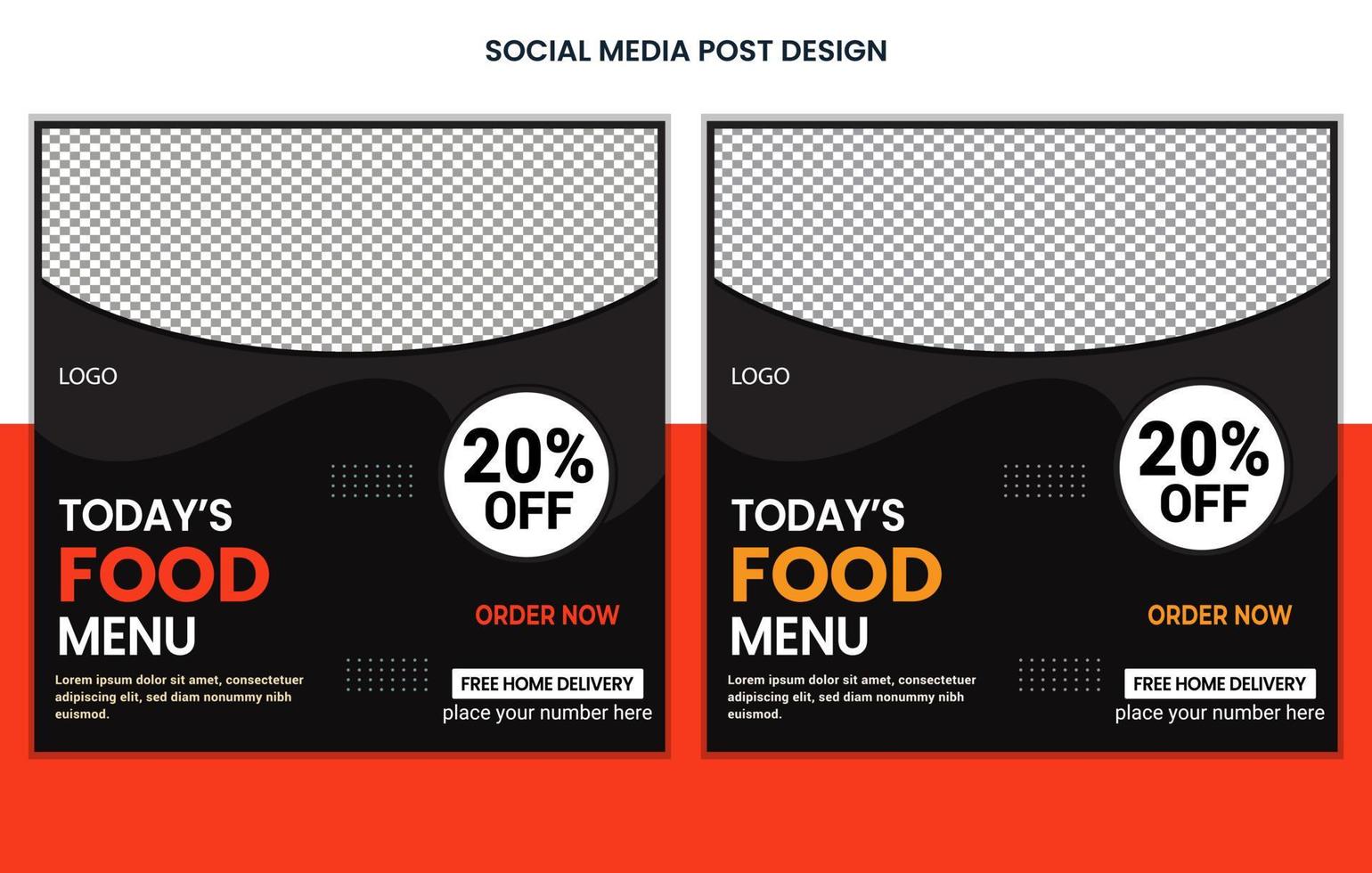 cibo sociale media inviare design modello, ristorante sociale media inviare disegno, hamburger inviare disegno, menù inviare design vettore