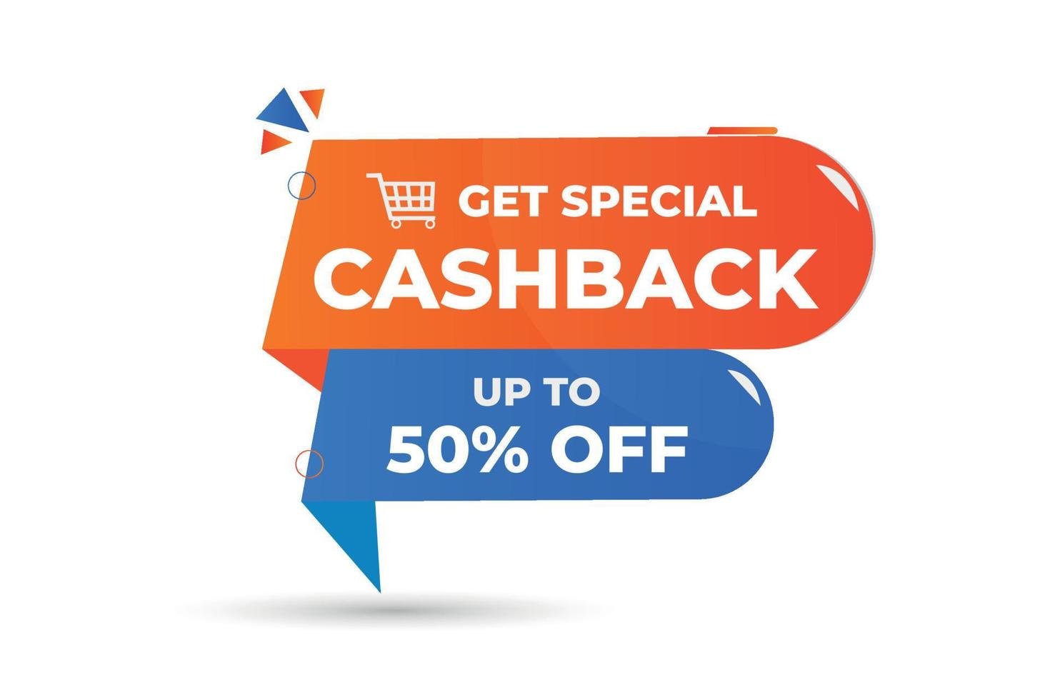 ottenere speciale con cashback vettore elemento