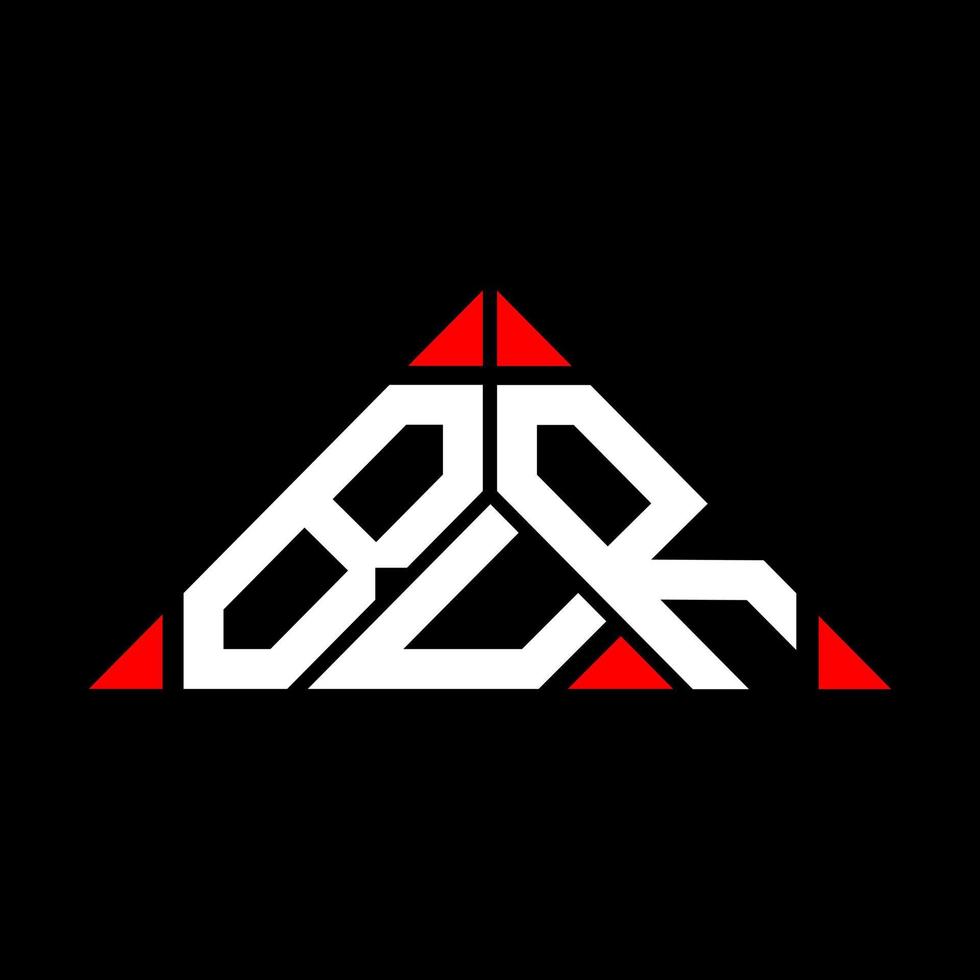 bur lettera logo creativo design con vettore grafico, bur semplice e moderno logo nel triangolo forma.