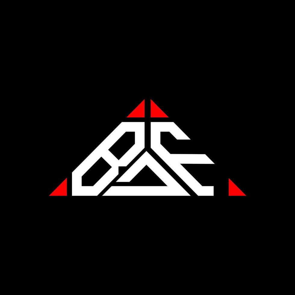 bdf lettera logo creativo design con vettore grafico, bdf semplice e moderno logo nel triangolo forma.