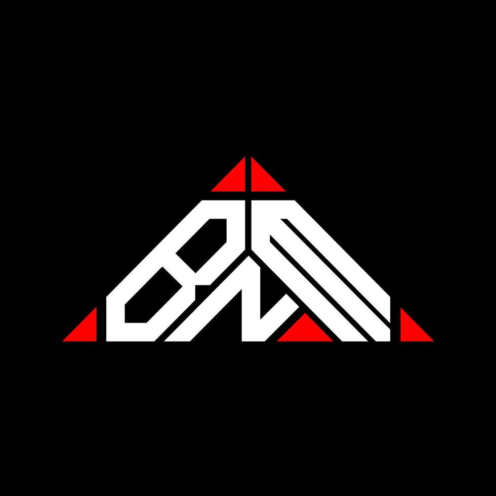 bn lettera logo creativo design con vettore grafico, bn semplice e moderno logo nel triangolo forma.