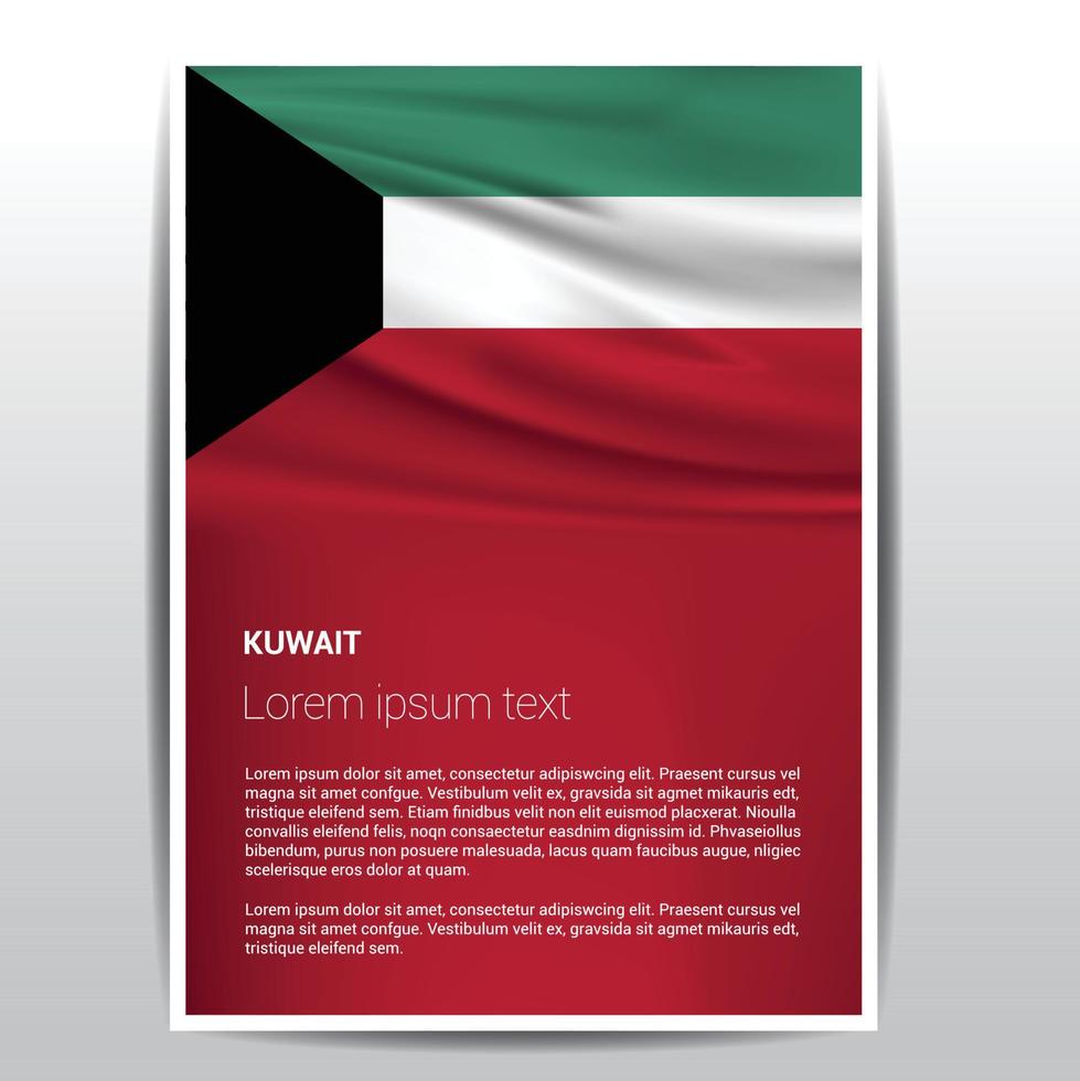 Kuwait bandiere design vettore