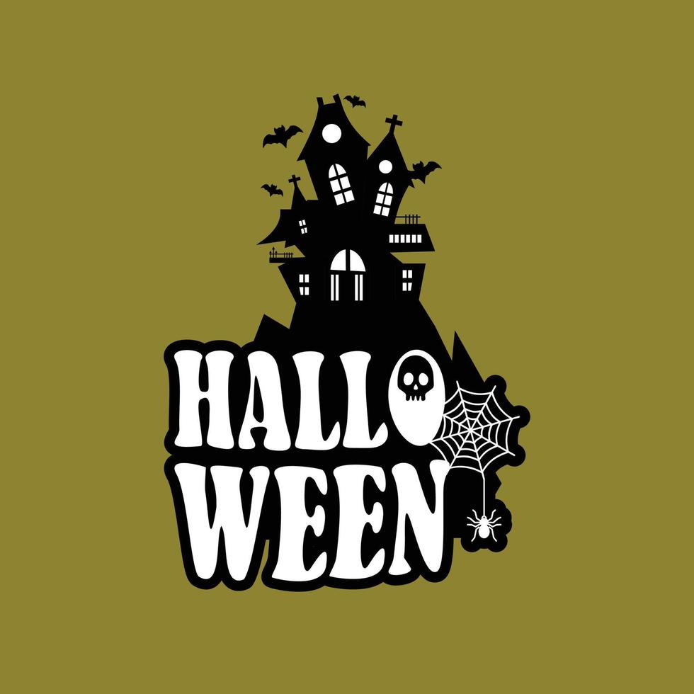 Halloween design con tipografia e leggero sfondo vettore