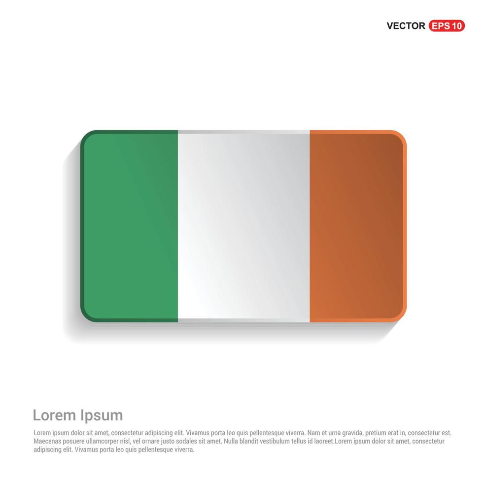 Irlanda bandiera design vettore