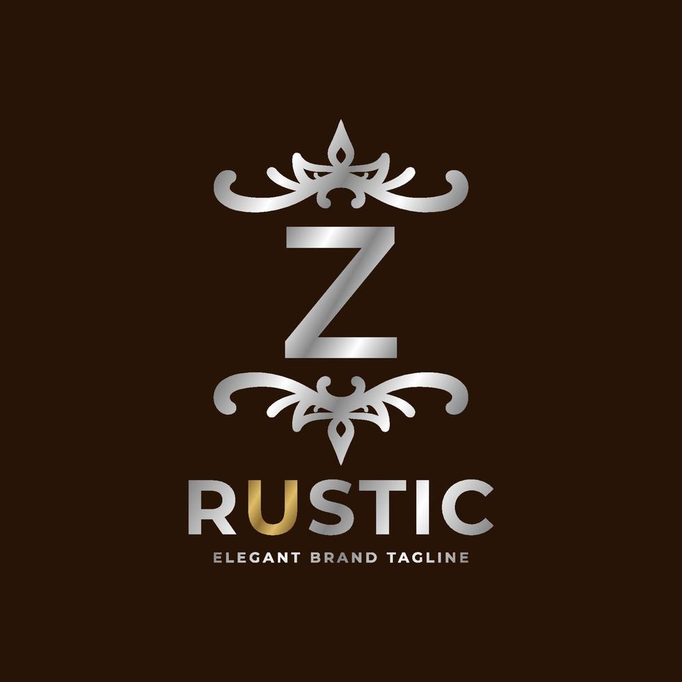 lettera z rustico vettore logo modello design per moda, nozze, terme, salone, Hotel, ristorante, bellezza cura