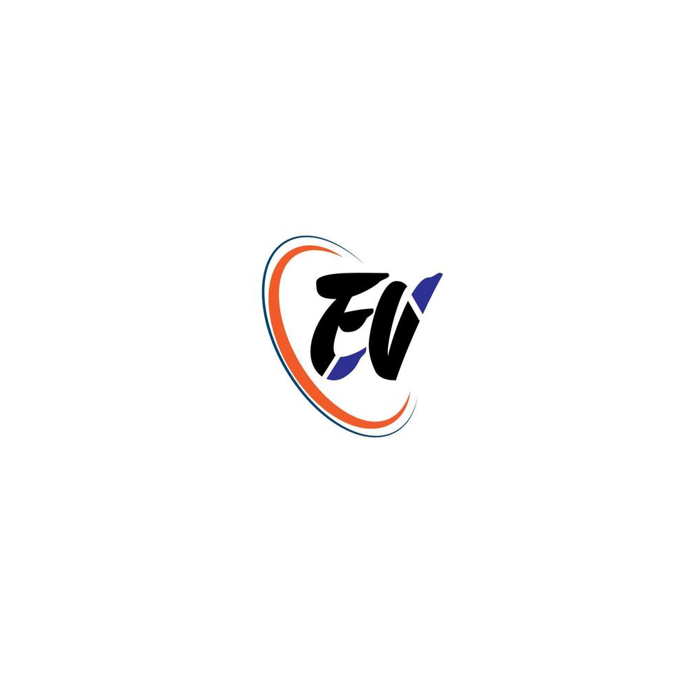 ev semplice pulito moderno stile iniziale lettere logo vettore