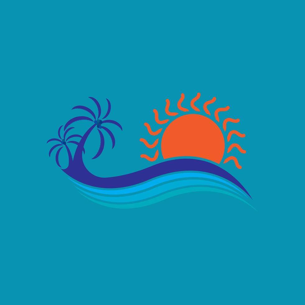 tramonto logo icona design simbolo illustrazione vettore