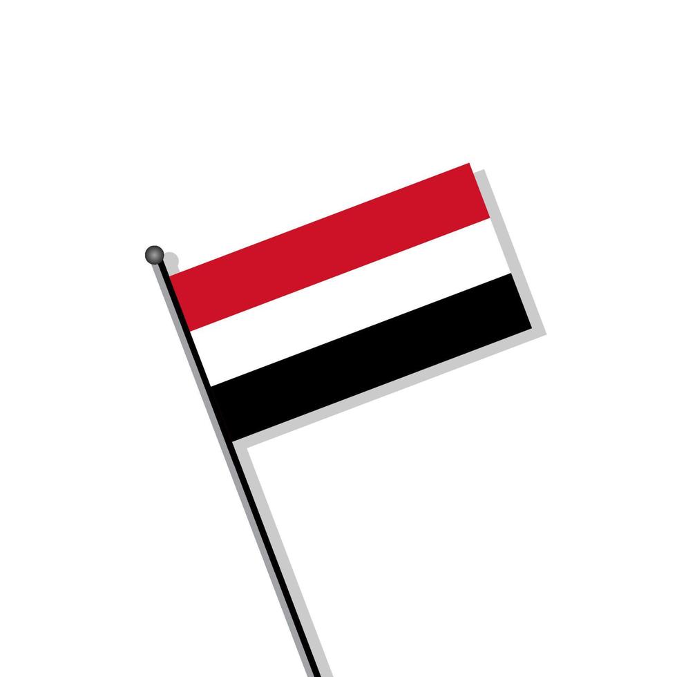 illustrazione di yemen bandiera modello vettore