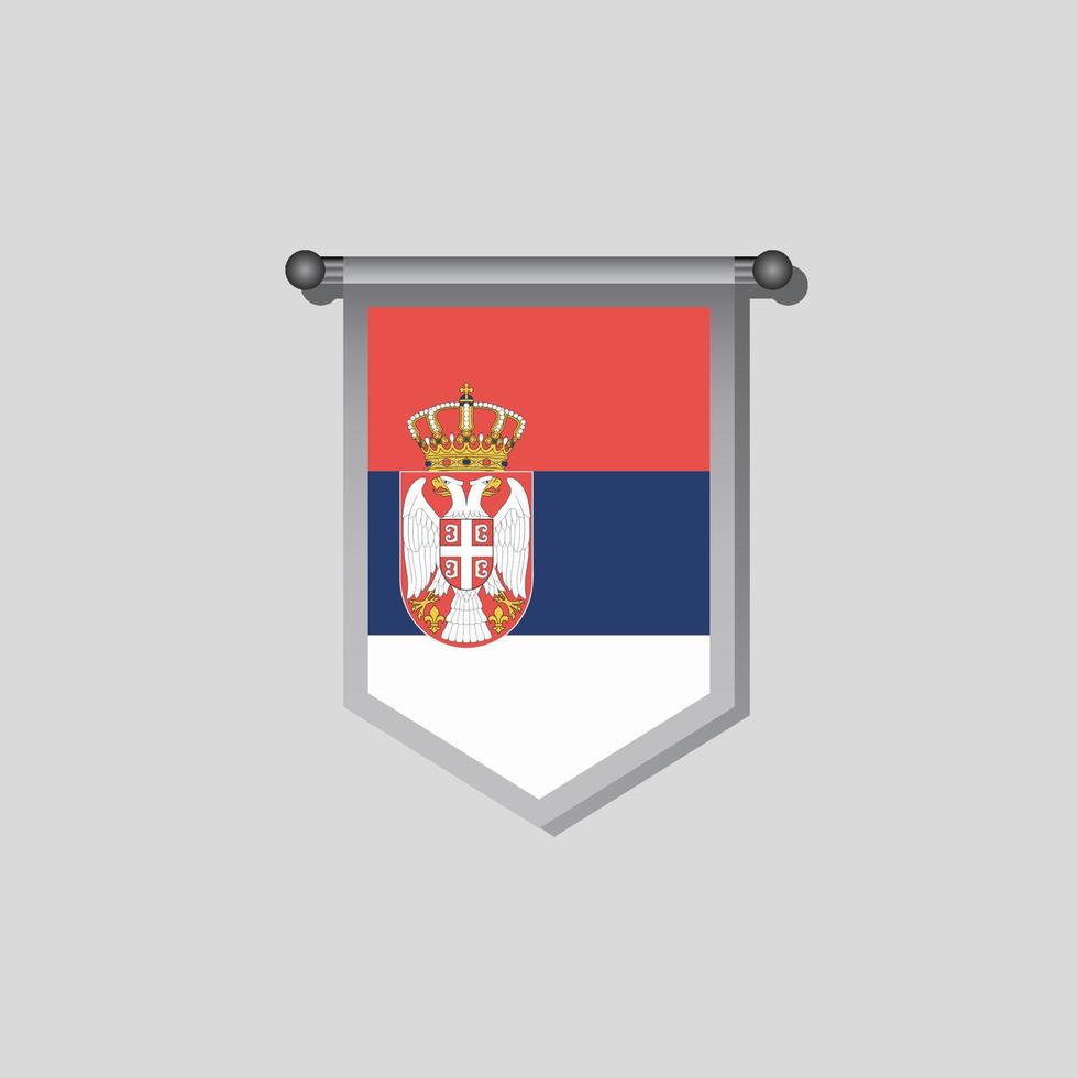 illustrazione di Serbia bandiera modello vettore