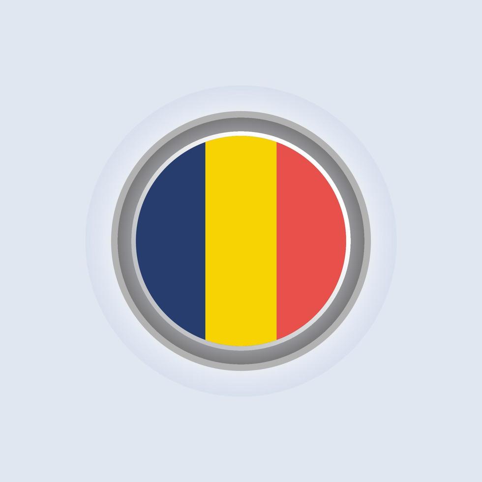 illustrazione di Romania bandiera modello vettore