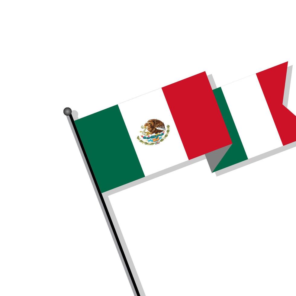 illustrazione di Messico bandiera modello vettore