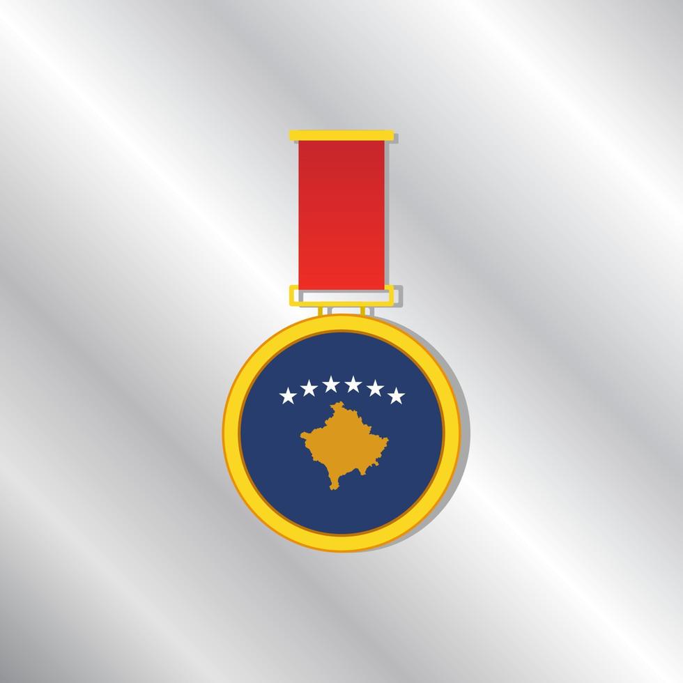 illustrazione di Kosovo bandiera modello vettore