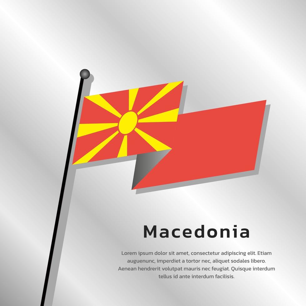 illustrazione di macedonia bandiera modello vettore