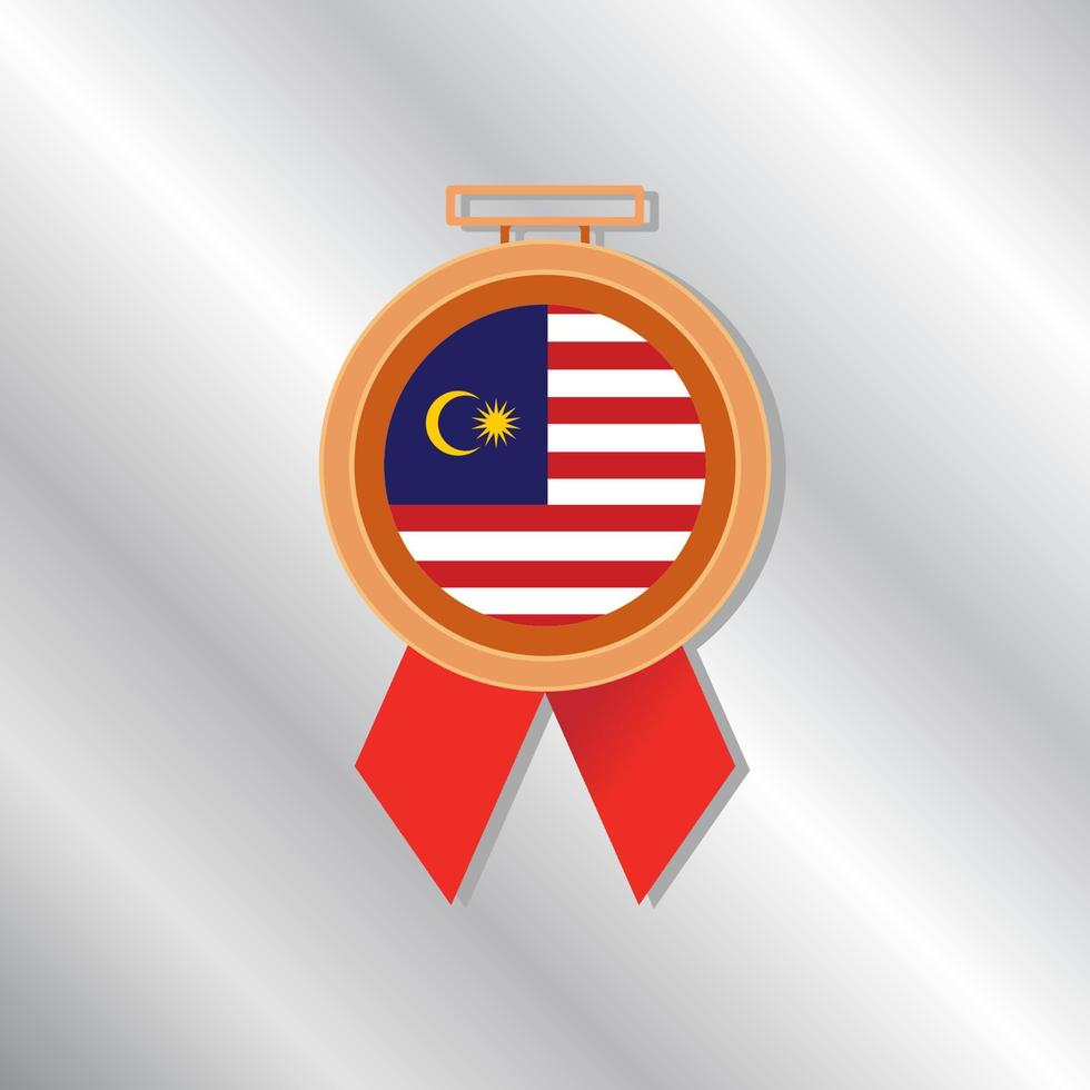 illustrazione di Malaysia bandiera modello vettore