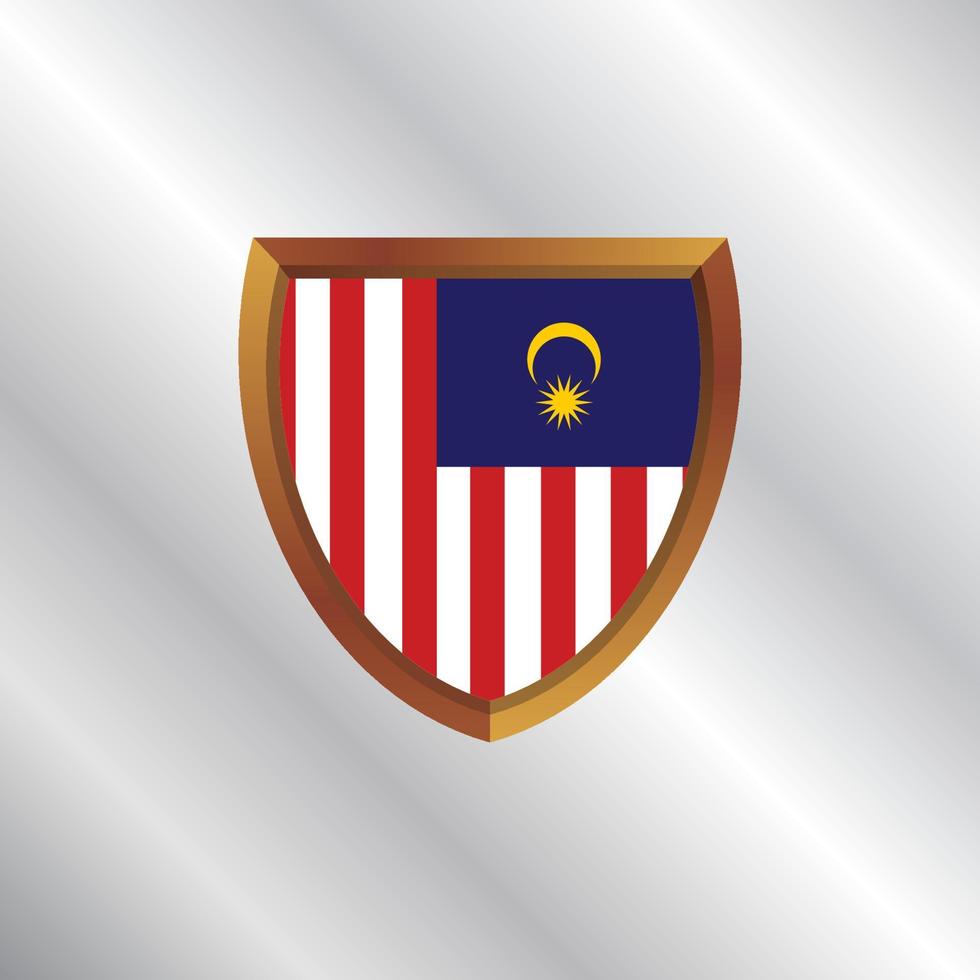 illustrazione di Malaysia bandiera modello vettore