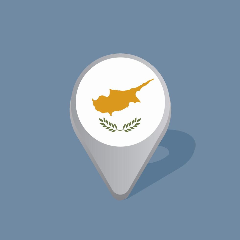 illustrazione di Cipro bandiera modello vettore