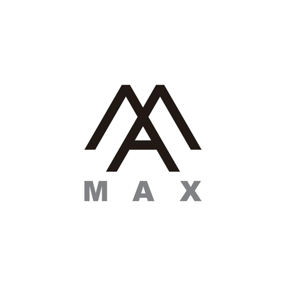 lettera max semplice geometrico Linee design simbolo vettore