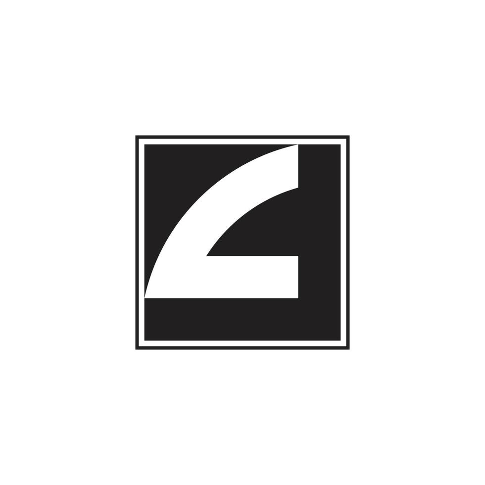 lettera c l semplice geometrico piazza logo vettore