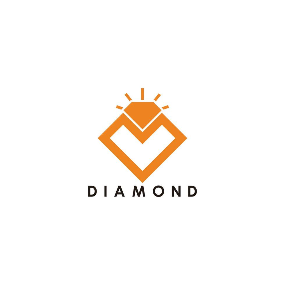 lettera m d'oro diamante brillare geometrico logo vettore