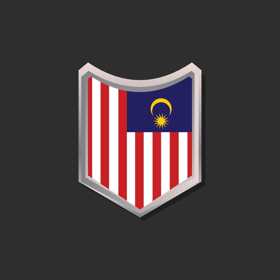 illustrazione di Malaysia bandiera modello vettore