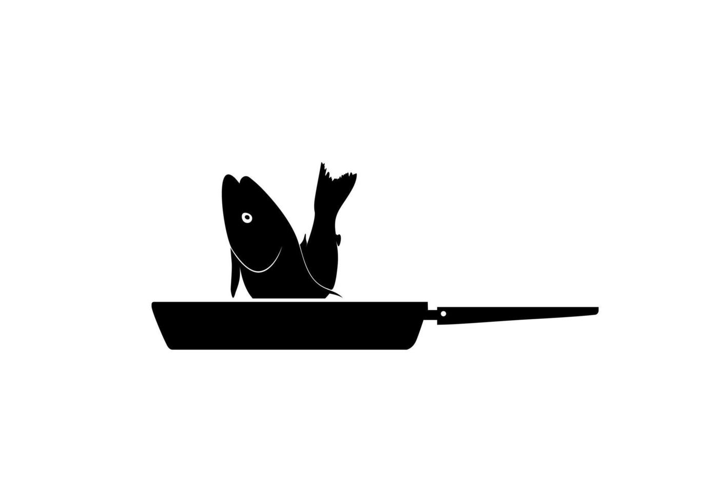 silhouette di il pollo carne su il frittura padella per logo, app, sito web, pittogramma, arte illustrazione o grafico design elemento. vettore illustrazione