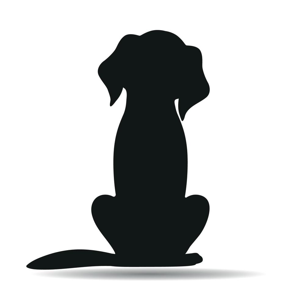 illustrazione della siluetta del cane vettore