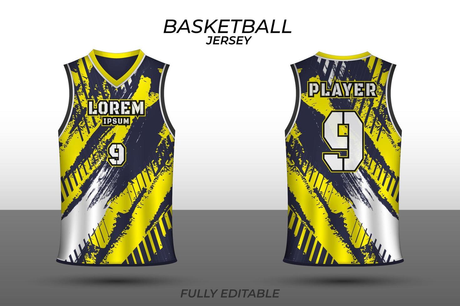 pallacanestro maglia design modello. uniforme davanti e Indietro. gli sport maglia vettore. vettore