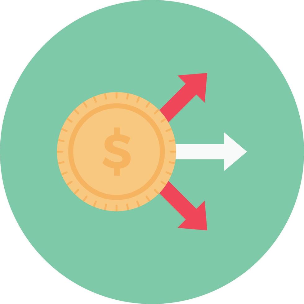 illustrazione vettoriale di condivisione del dollaro su uno sfondo. simboli di qualità premium. icone vettoriali per il concetto e la progettazione grafica.