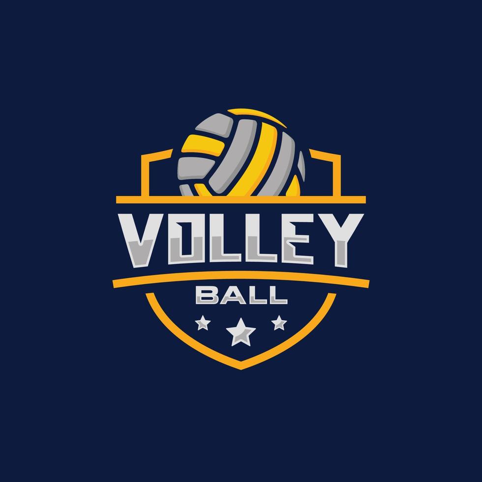 illustrazione vettoriale di design del logo dell'emblema della squadra di pallavolo