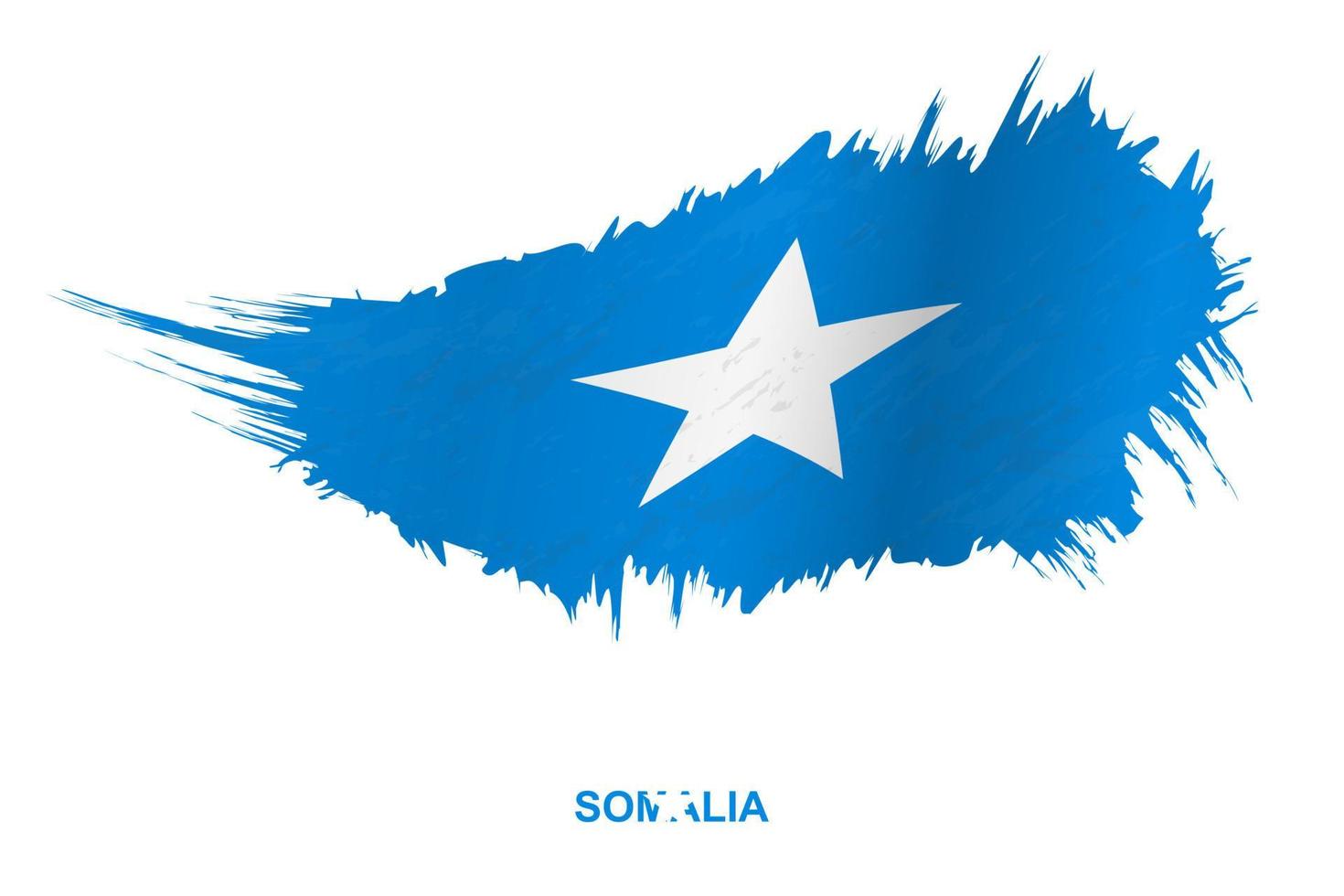 bandiera di Somalia nel grunge stile con agitando effetto. vettore