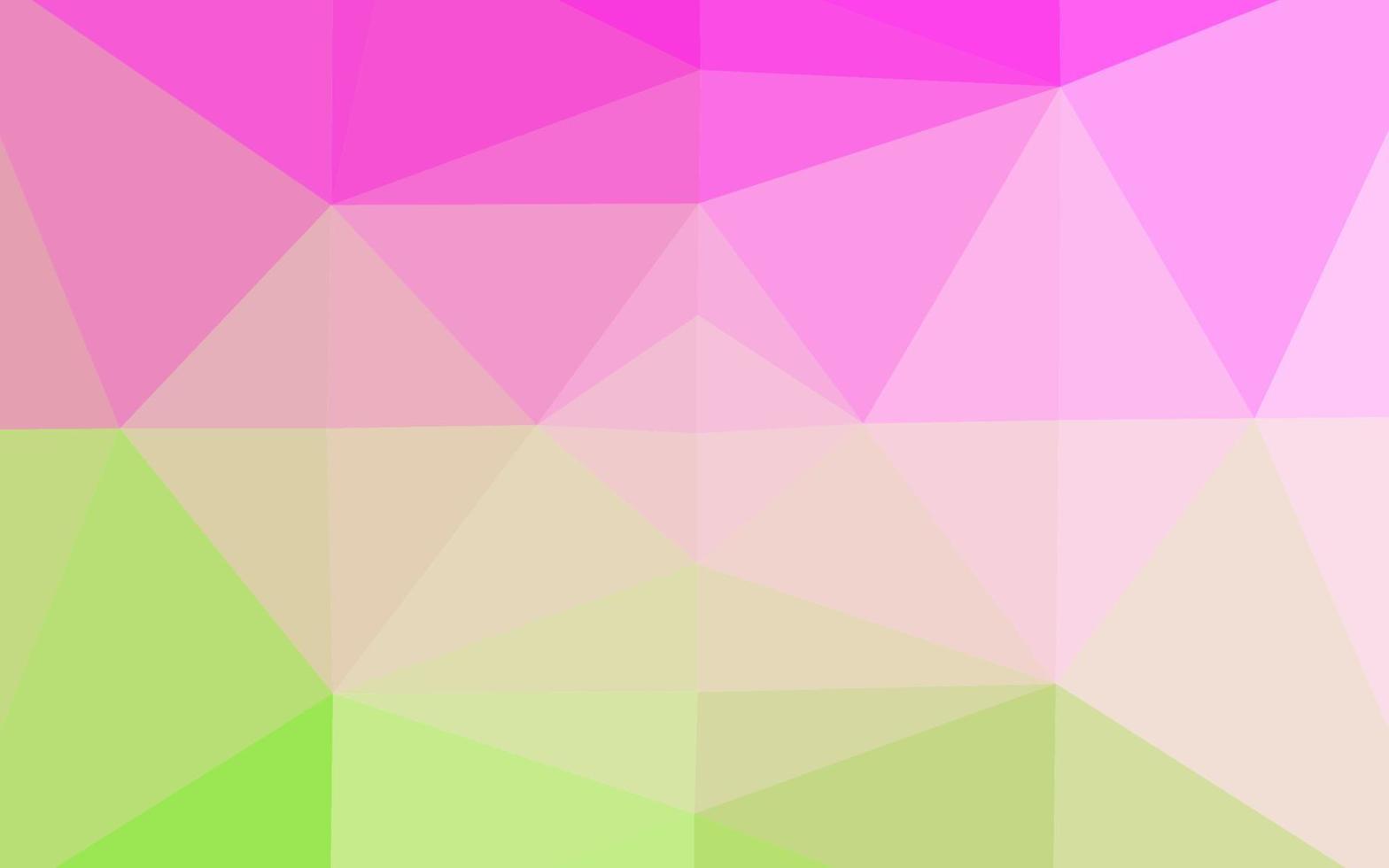 modello di mosaico triangolo vettoriale rosa chiaro, verde.