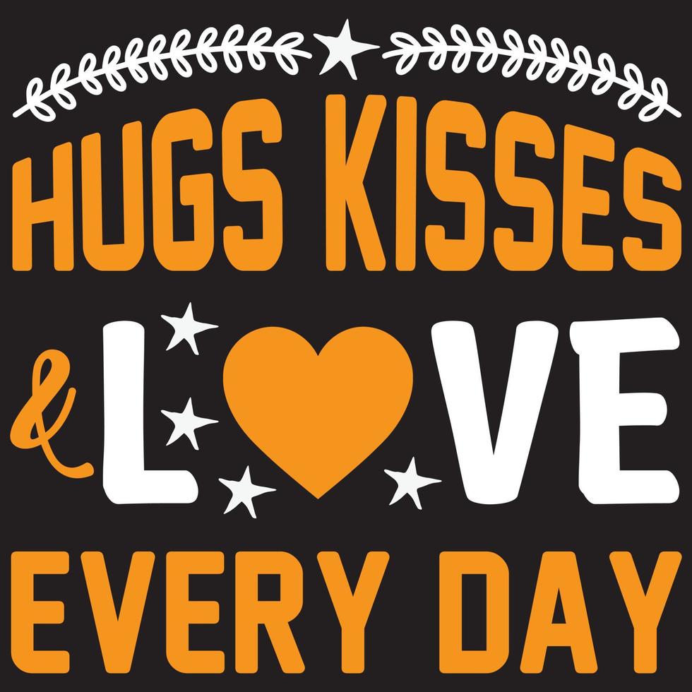 abbracci baci e amore ogni giorno vettore