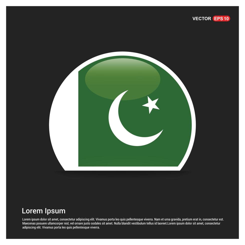 Pakistan bandiere design vettore