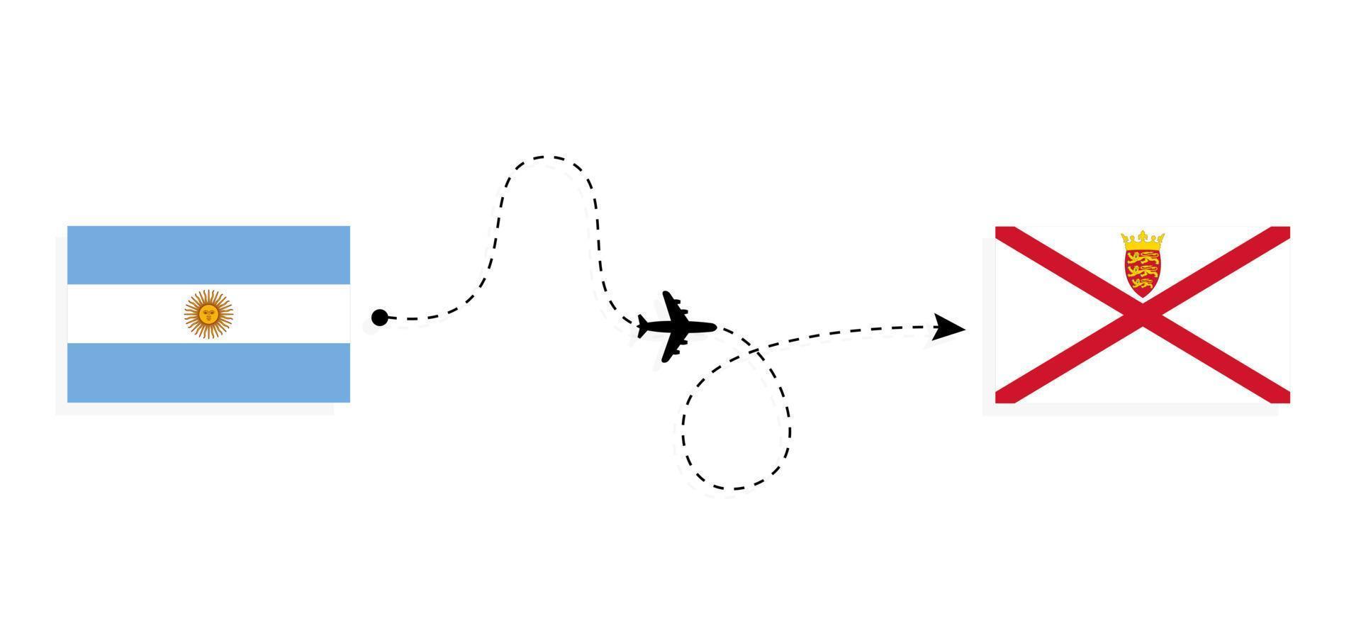 volo e viaggio a partire dal argentina per maglia di passeggeri aereo viaggio concetto vettore