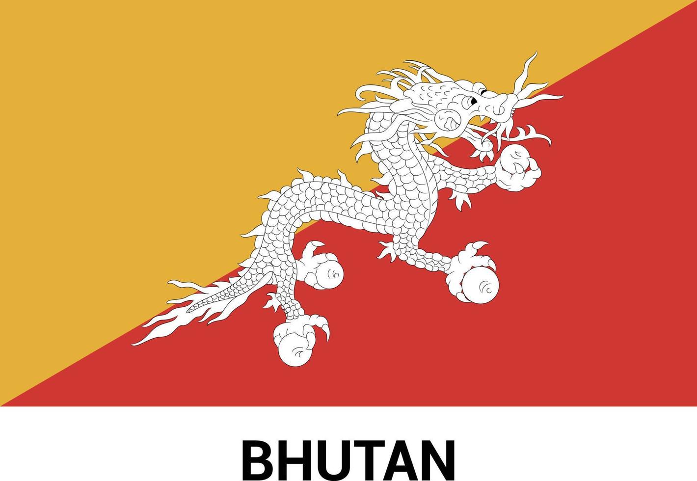 bhutan bandiera design vettore