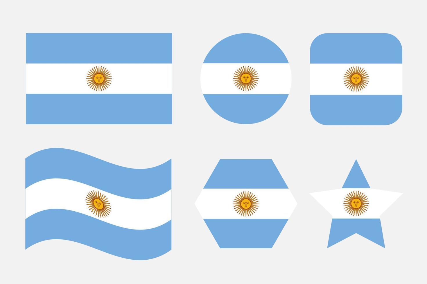 bandiera argentina semplice illustrazione per il giorno dell'indipendenza o l'elezione vettore